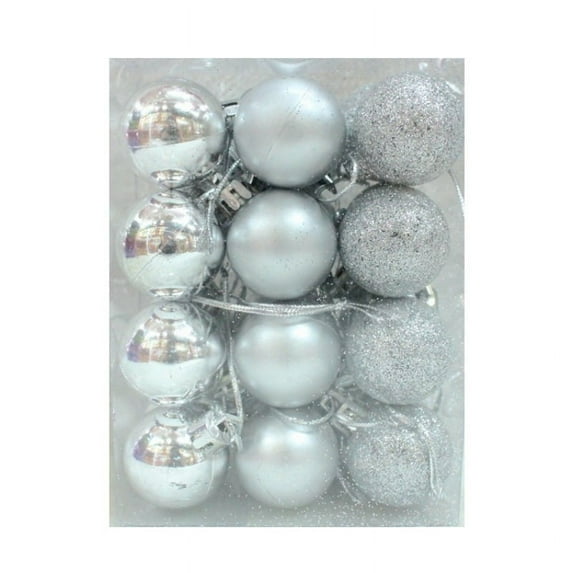 24pcs Christmas Balls Ornaments for Xmas Tree Mini Shatterproof Mini Shatterproof Holiday Ornaments Balls for Christmas Decorations Christmas Tree Hanging Ball