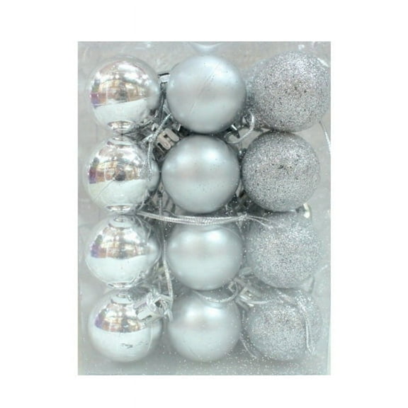 24pcs Christmas Balls Ornaments for Xmas Tree Mini Shatterproof Mini Shatterproof Holiday Ornaments Balls for Christmas Decorations Christmas Tree Hanging Ball