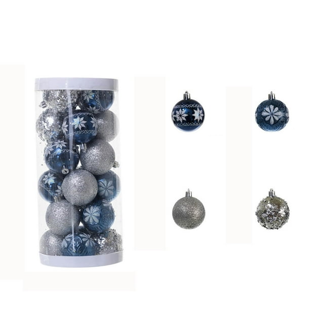 24pcs Christmas Balls Set, CXALSSY Unbreakable Christmas Balls on Sale
