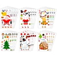 thumbnail image 1 of 24pcs Christmas Face Stickers Set, Creative Holiday Decals for Home, Car, Shop Decoration, 6 Unique Styles, 4 Pieces Each, 1 of 7