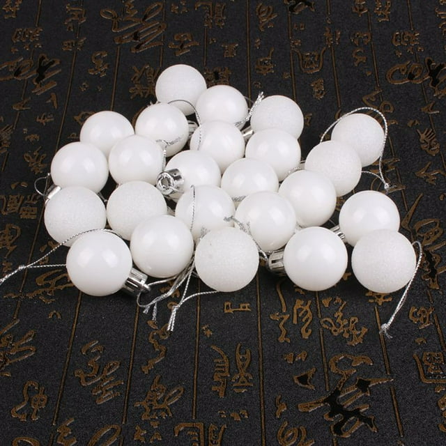 24pcs Christmas Ornaments, 1.18in Shatterproof Bauble Set for Christmas Tree Decoration, Small Hanging Holiday Balls for 2025 Home and Party Décor