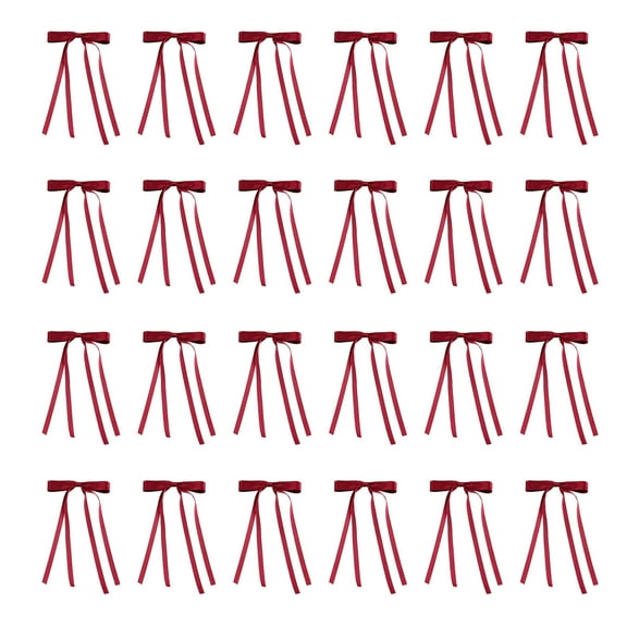 24pcs Christmas Ribbon Bows for Holiday Wreaths Boxes Garlands and Festive Home Decorations