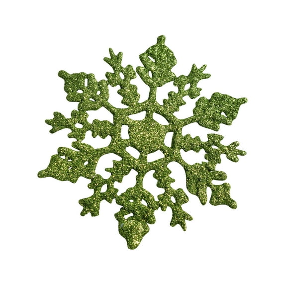 24pcs Christmas Silver Snowflake Ornaments Plastic Glitter Snow Flakes Ornaments for Winter Christmas Tree Decorations Size Varies Craft Snowflakes