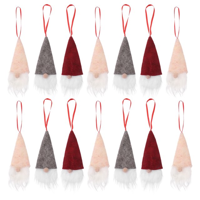 24pcs Christmas Tree Hanging Gnomes Ornaments Gnomes Decorations Plush