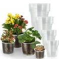 thumbnail image 1 of 24pcs Clear Flower Pot Plastic 10CM/13CM/15CM/18CM Garden Planters Nursery Pots with Drainage Holes for Flower Plant Seedlings Transplanting, 1 of 8