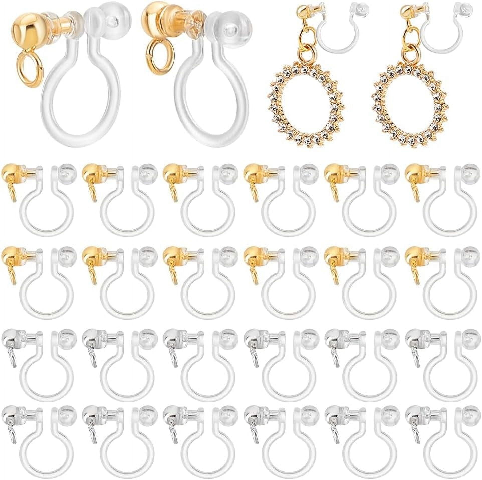 Earring Converter Clip Type Earrings Earing Adapters 40 Pieces