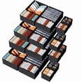 thumbnail image 1 of 24pcs Clothing Drawer Organizer, Non-Woven Diaper Drawer Organizer, Foldable Deep Fabric Drawer Organizer, 1 of 11