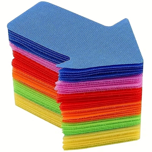 24pcs Colorful Arrow Carpet Markers - 5.51 Inch Social Distance Indicators for Classroom and Home