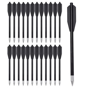 24pcs,Crossbow Bolts Miniature Crossbows Arrows Carbon fiber Body with Sharp Metal Point Tip