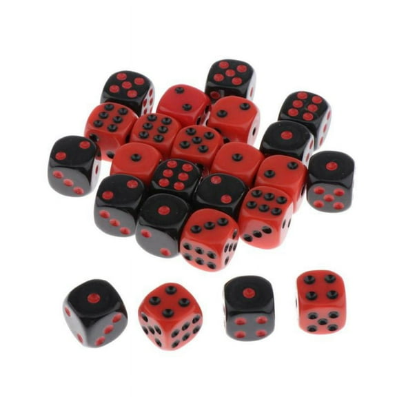 24pcs D6 Six-sided 16mm For Game