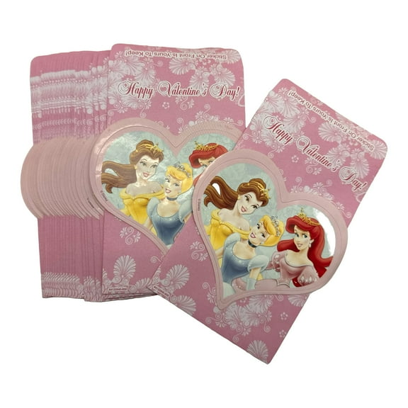 24pcs Disney Princess Envelope Set - Happy Valentine's Days Envelopes