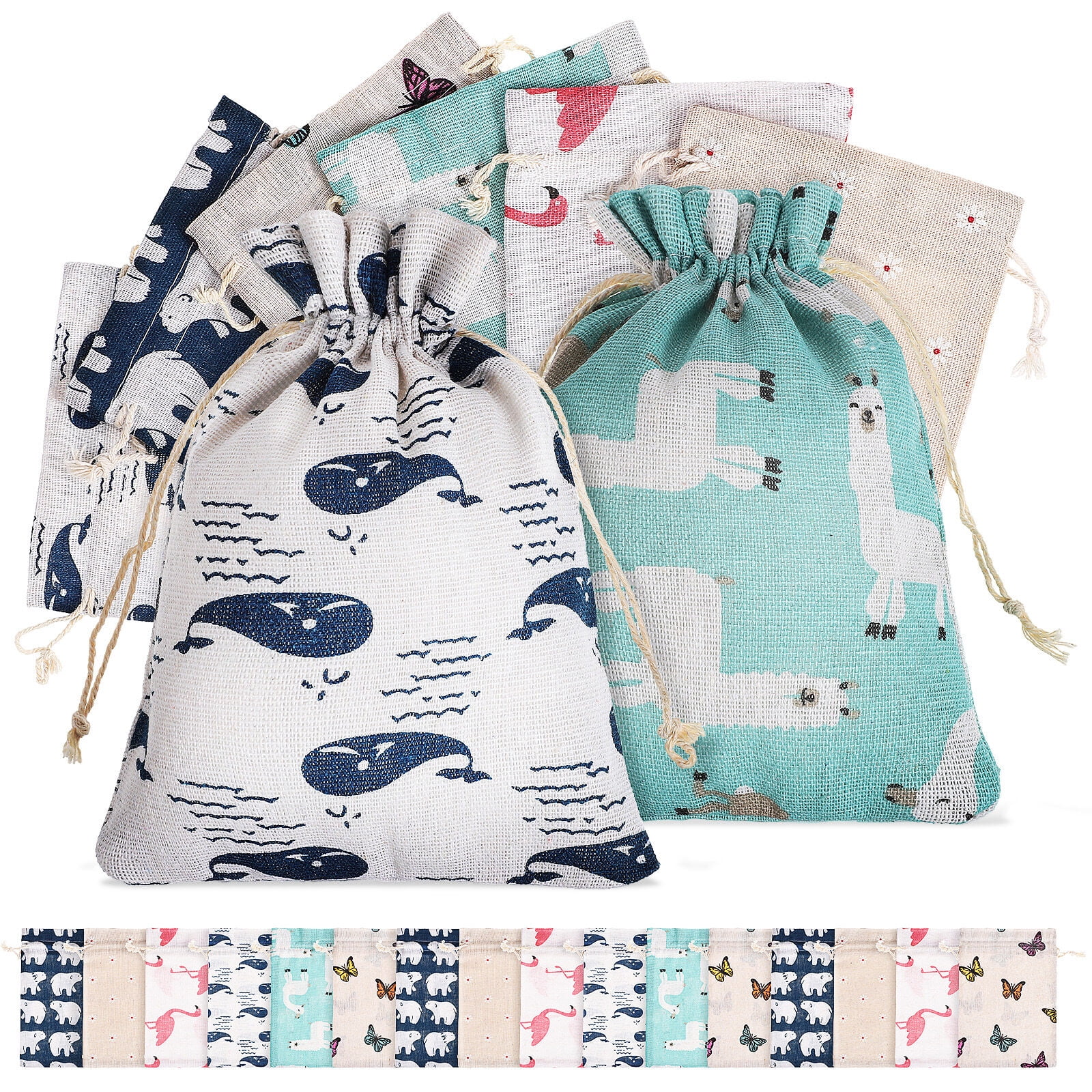 24pcs Drawstring Gift Bags Small Size Cloth Gift Bags Fabric Bag Small