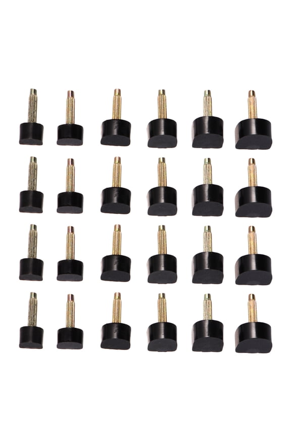 Heels Tips Replacement Caps Black Anti-Slip Durable for Comfortable Walking 24Pcs