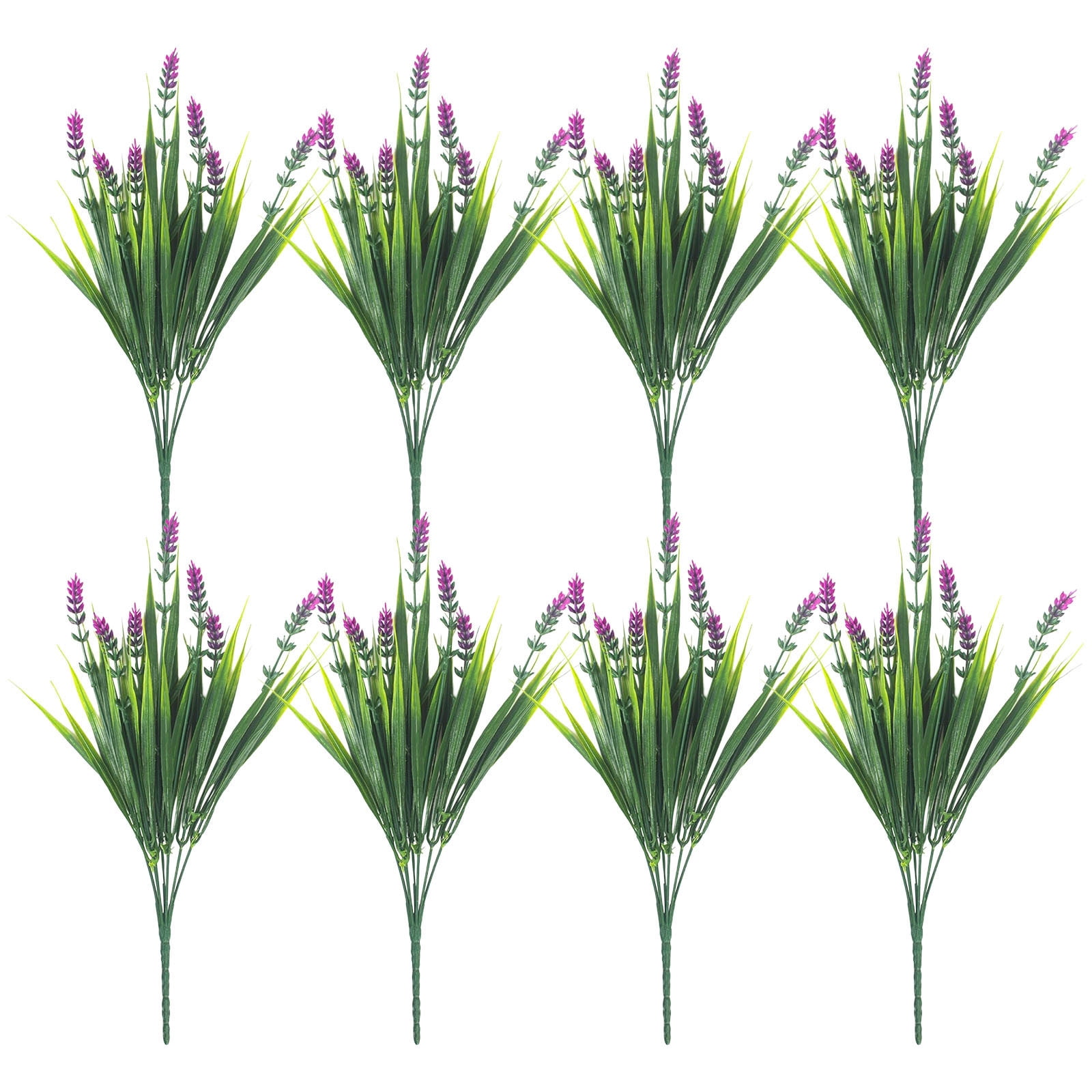 24pcs Fake Flowers Artificial Lavender Faux Plastic Plants for Home