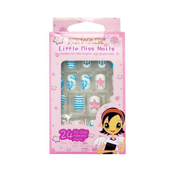 24pcs False Nail Tips For Children Kids