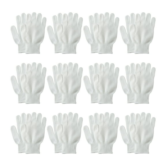 24pcs Fashion Breathable Gloves Unisex Working Presentation Gloves Washable for Polices, Driver, Waiters