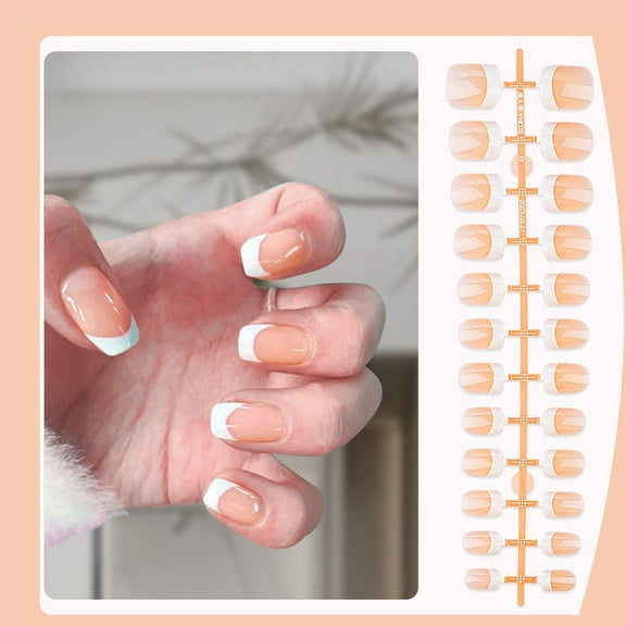 24pcs Fashionable French Nail Set - Instant Perfect Nails, Durable, Versatile Colors, Suitable for All Occasions