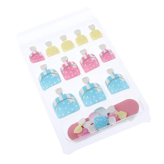 24pcs Feet Toenail False Fake Artificial Toe Nails Tips For Nail Art U90056