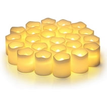 24pcs Flameless Candles,No Flickering Electric Tea Lights Battery Operated LED Warm White for Wedding Festive Party