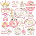 thumbnail image 1 of 24pcs Floral 1st Birthday Photo Booth Props Miss Onederful 1st Birthday Decorations Pink Flower Selfie Props Kit Floral First Birthday Decorations Isn't She Onederful Birthday Decor, 1 of 6