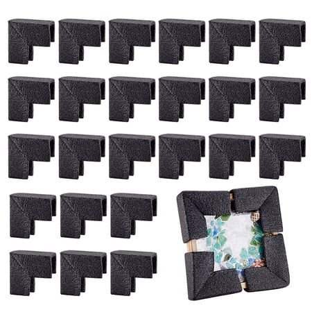24pcs Foam Corner Protectors Picture Frame Corner Protection Black Edge Protection Corners Furniture Safety Bumpers 4.2x3.7x1.9inch price history and forecast - DELORIGIN FIND-WH0148-701B