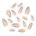 thumbnail image 1 of 24pcs French Style Press On Nail Acrylic Nail Glossy Artificial Nail Full Cover Stick on Nail for Women and Girls, 1 of 9