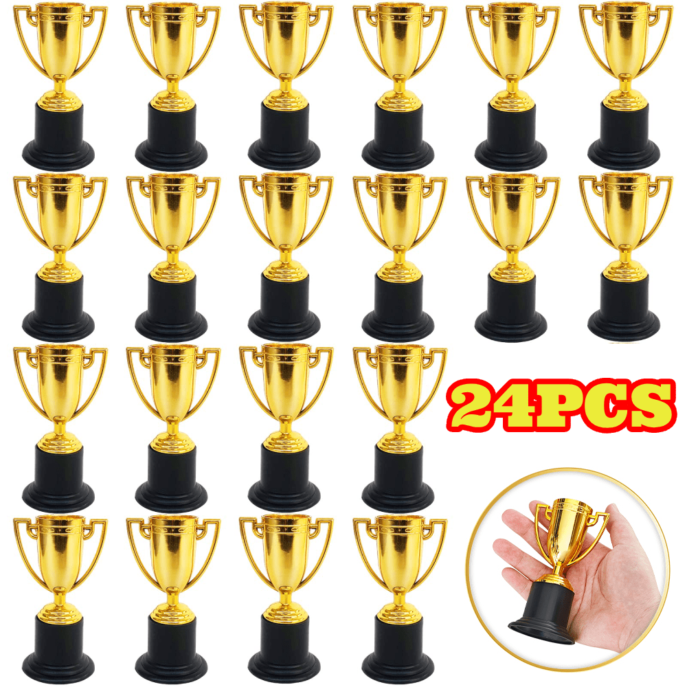 24pcs Gold Trophy Award, 4 inch Mini Trophy Cups, Plastic Trophies for ...