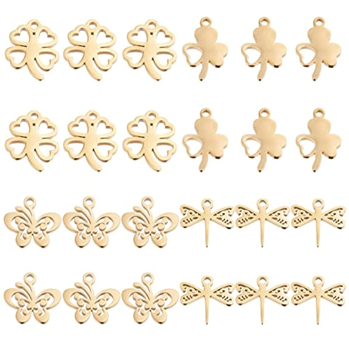24pcs antique silver color flower charms Collection for diy