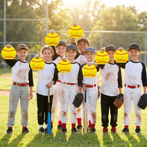 24pcs Goodie Bag with Handle Reusable Sealed Snack Bag Stand up Bottom for Sport Team Men Women Party Favor Birthday Present Supplies, Softball Theme