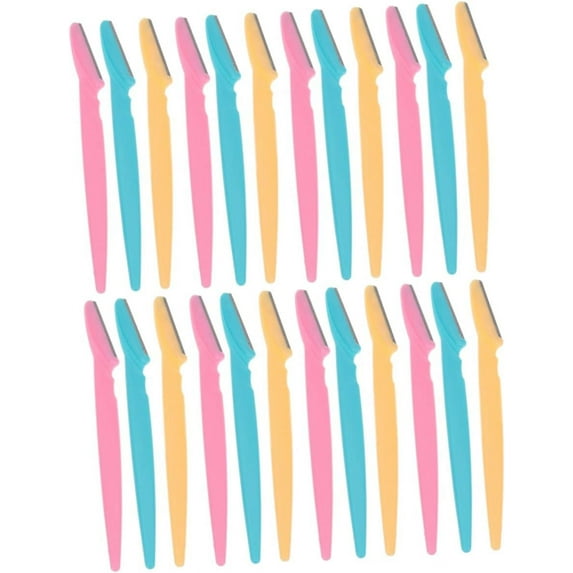 24pcs Grooming Shavers Grainer Eyebrow Trimmer eyebrow Shaver straight eyebrow shaper razor eyebrow lady brow razor womens face razor Manual Razor Remover Miss Stainless steel