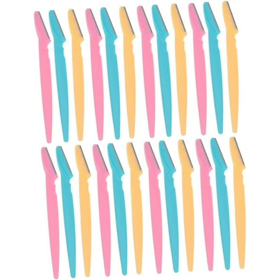 24pcs Grooming Shavers Grainer Eyebrow Trimmer eyebrow Shaver straight eyebrow shaper razor eyebrow lady brow razor womens face razor Manual Razor Remover Miss Stainless steel