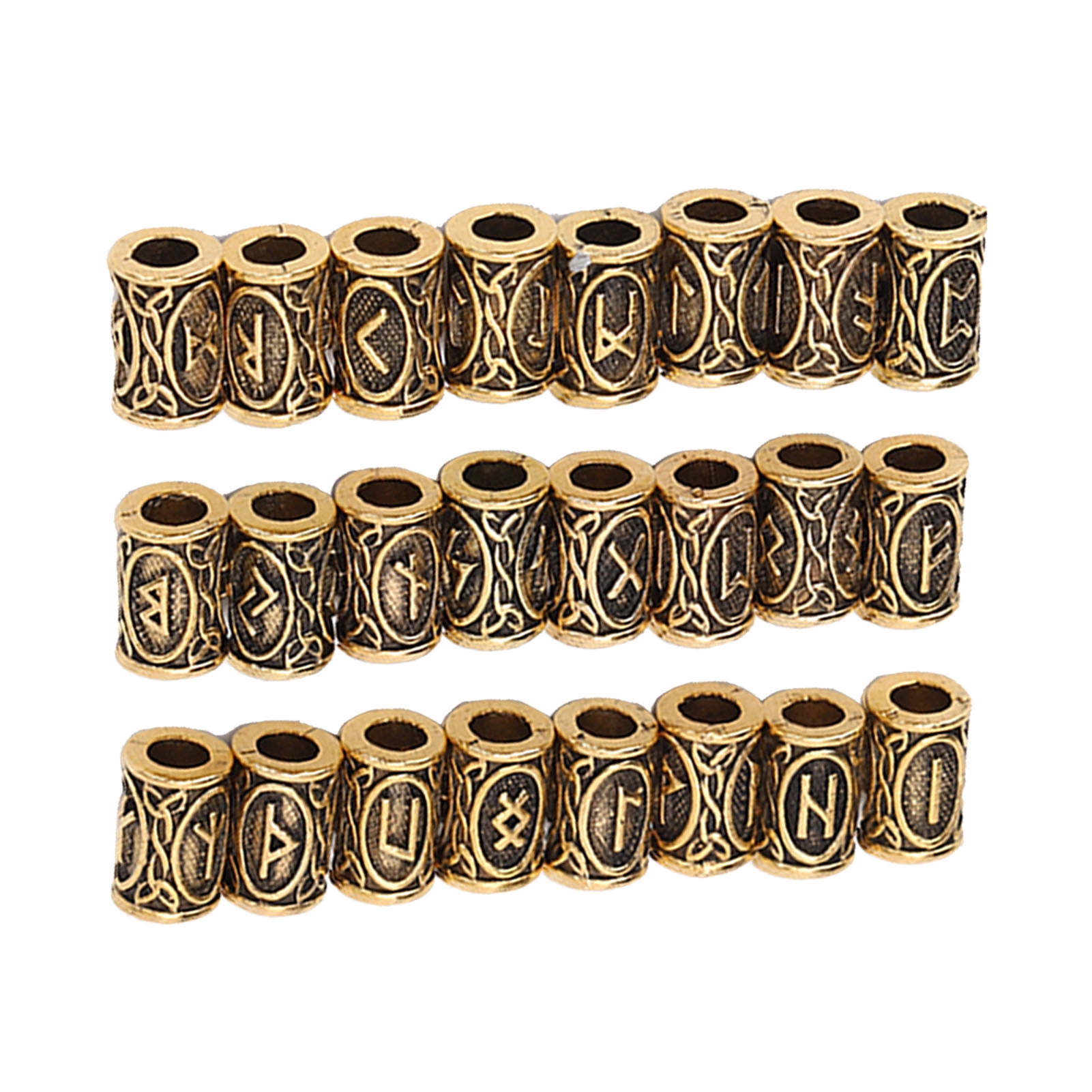 24pcs Hair Beard Beads Alloy Unique Patterns Vintage Hair Braiding