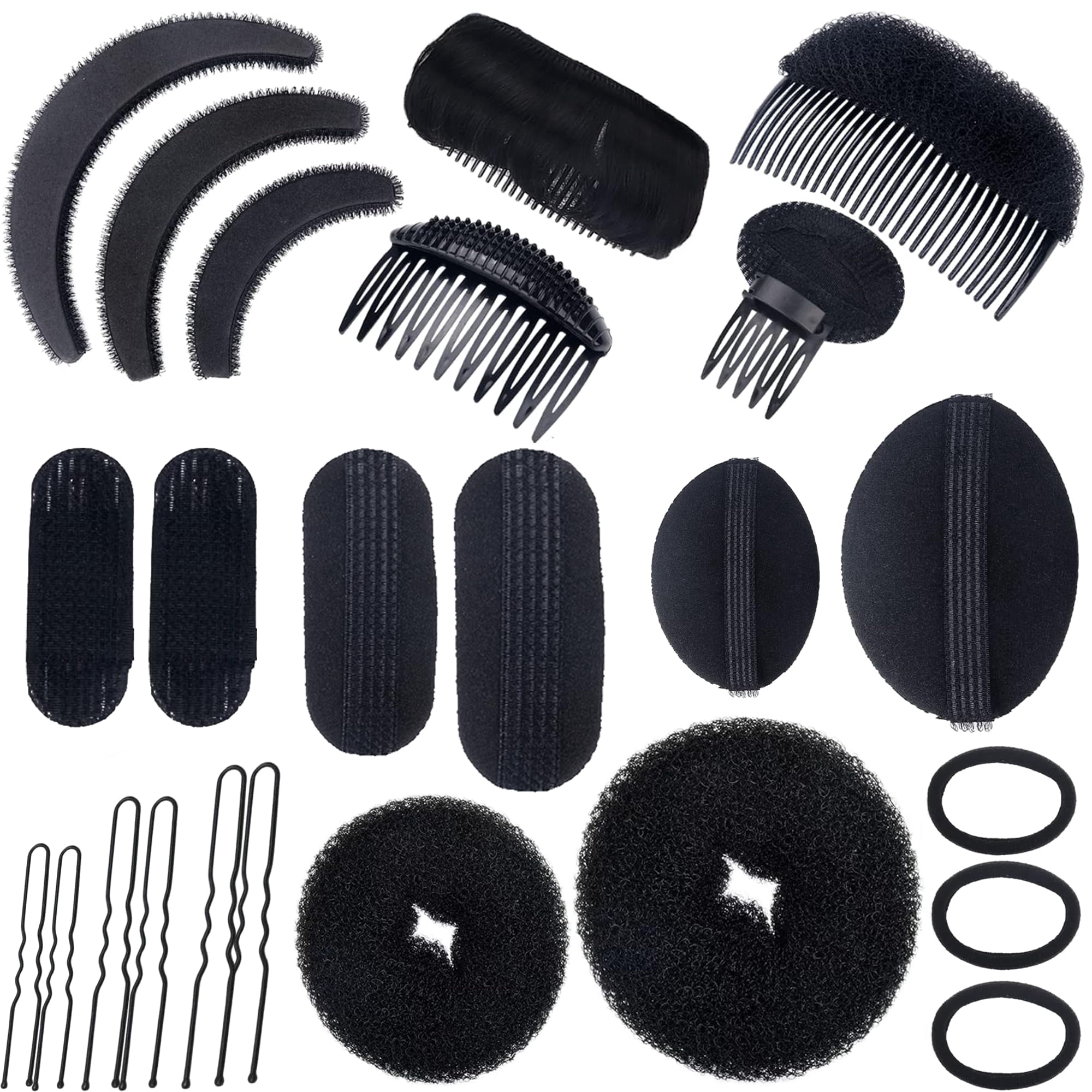 24pcs Hair Volumizing Tools and Accessories - Invisible Hair Clips ...