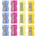 24pcs Handheld Plastic Pencil Sharpener Mini Manual Pencil Sharpener