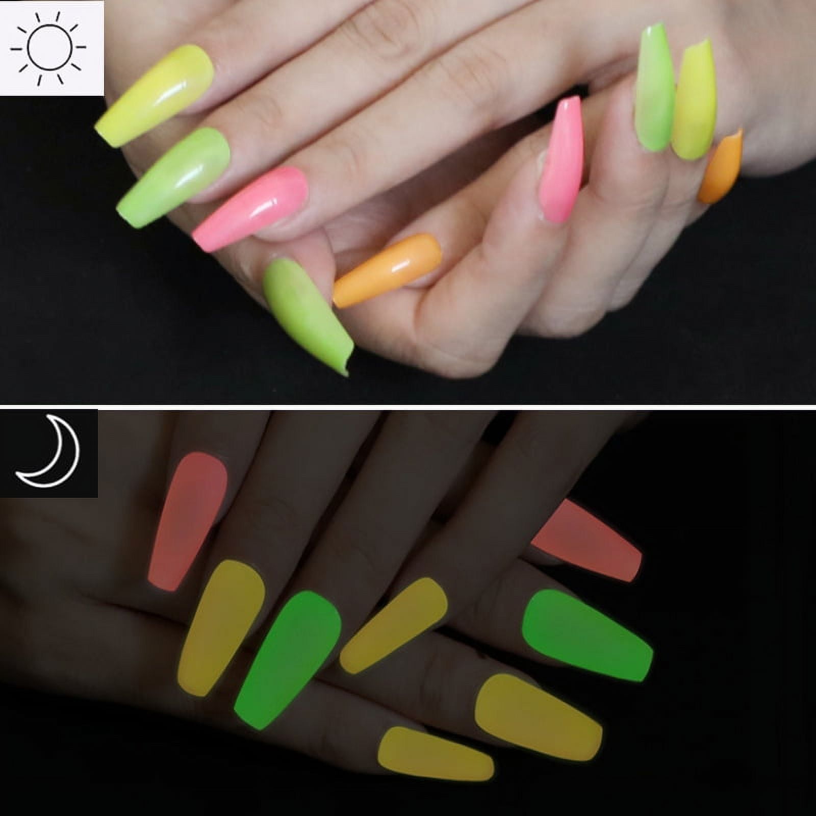luminous acrylic nails