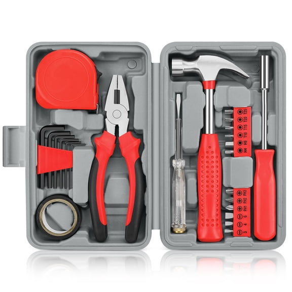 24pcs Home DIY Tool Kit for Household, Office & Garage - General Repair Small Hand Tool Set with Storage Case