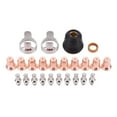 thumbnail image 1 of 24pcs IPT-40 Plasma Cutting Torch Consumables Kit – Includes 1.0mm Tips, Electrodes, Shield Caps, Stand-Offs & Swirl Rings – Compatible with CUT-55, CUT-65 Plasma Cutters, 1 of 8