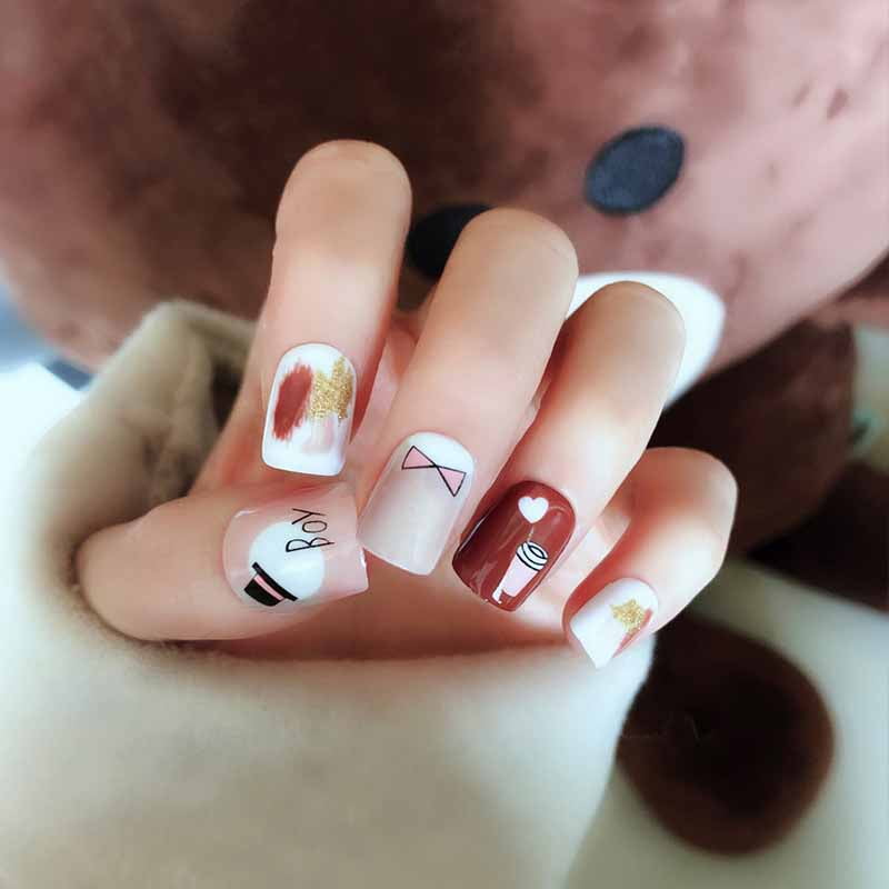 Upgrade Your Beauty: 24pcs Short Square False Nail Tips, Sweet Checkerboard  Wearable Nails, Cute & Charming Polka Dot Nail Stickers, Beautifully  Designed, Fashionable, Simple And Natural, Conveniently Come With 1pc Nail  File