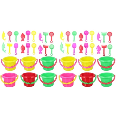 24pcs Kids Beach Bucket Toy Set Mini Sand Bucket for Children