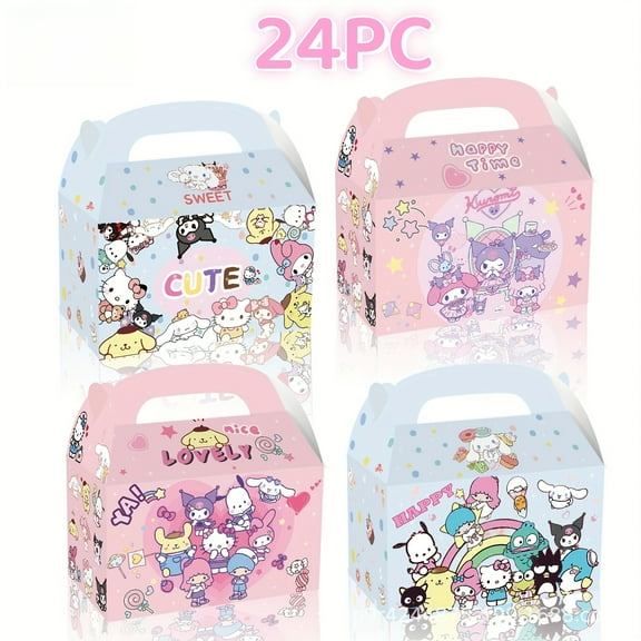 24pcs for Kitty Packaging Boxes, Party Candy Gift Boxes, Birthday Supplies, Party Decorations, Wedding Supplies, Dinner Gifts, Game Party Gift Boxes, Packaging Boxes