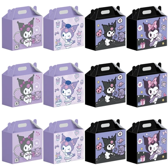 24pcs Kulomi Festival Birthday Party Gathering Supplies Handbag Packaging Candy Box Horn Box Gift