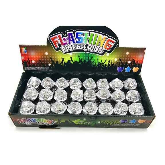 24pcs Led for Kids 3 Color Flashing Light Up Toy Finger Lights Glow Toy Party Supplies for Holiday