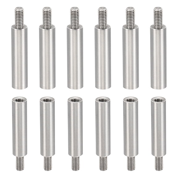 24pcs M3 Standoffs, M3 20+6mm Spacer Standoffs Steel Threaded Standoffs Screws 3mm ID 5mm OD Metric Male Female