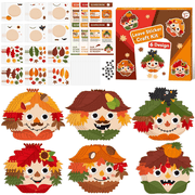 MALLMALL6 Fall Leaf Stickers Autumn DIY Craft Kit, 24-Count