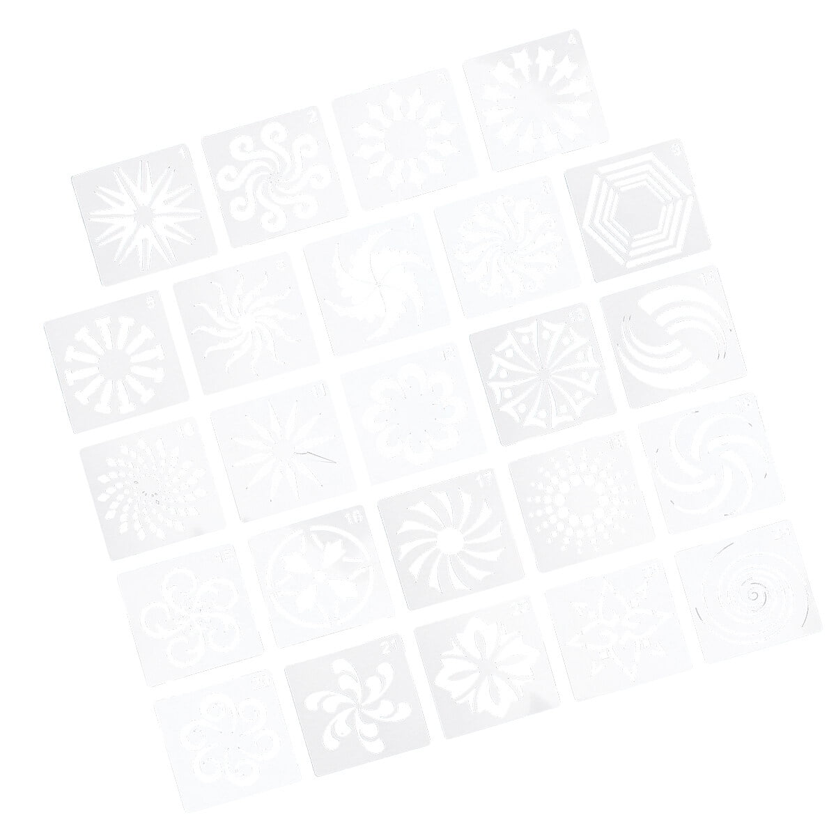 24pcs Mandala Stencils Templates Auxiliary Wall Stone Painting Stencils