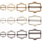 24pcs Metal Adjuster Slide Buckles 12 Styles Alloy Roller Buckles Webbing Strap Roller Pin Clip Buckle for Vest Suit Belt Strapping Bags Replacement DIY Accessories Clothes Buckles Mixed Color