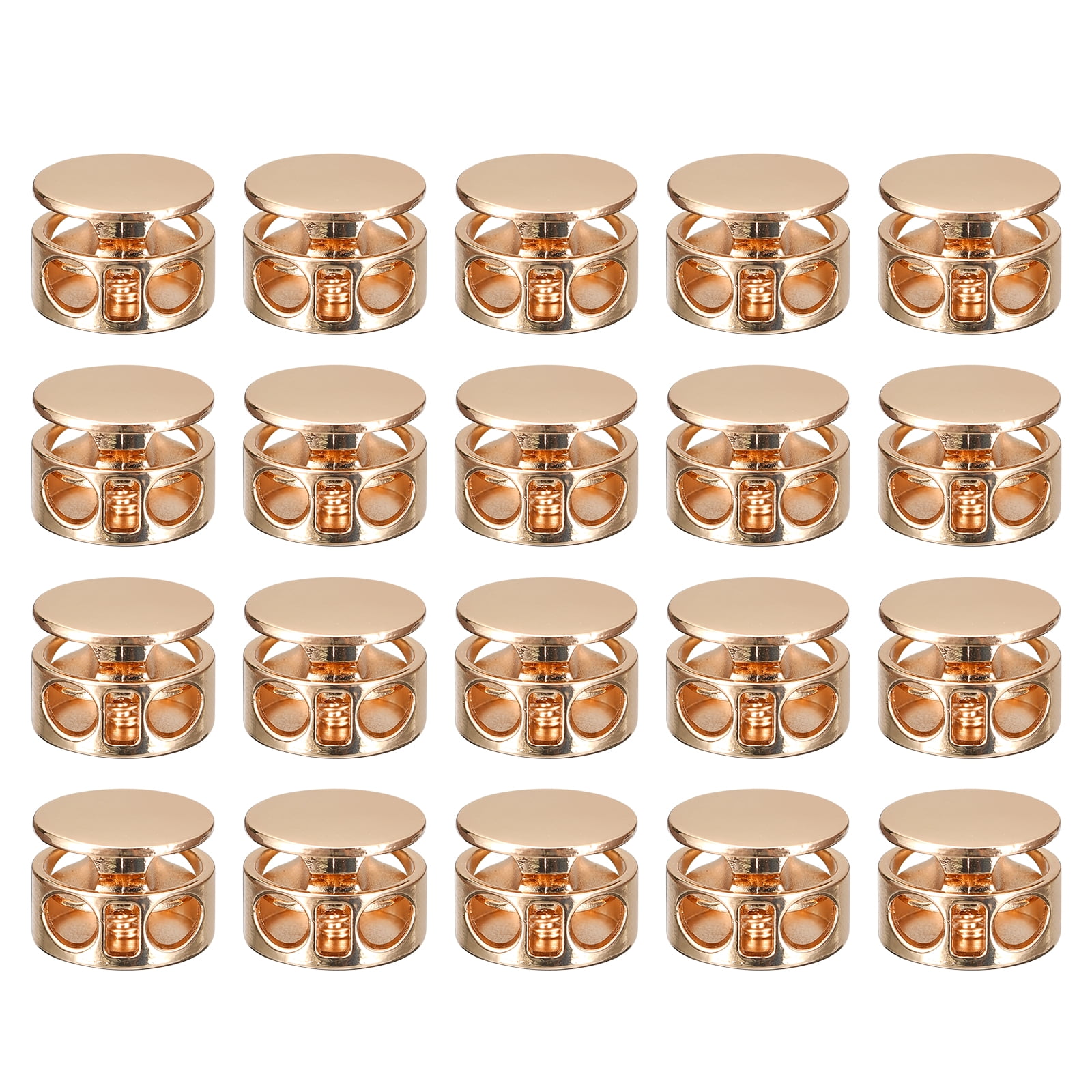 Drawstring Slider 24pcs Metal Cord Locks End Spring Toggle Stopper Slider for Drawstring ...