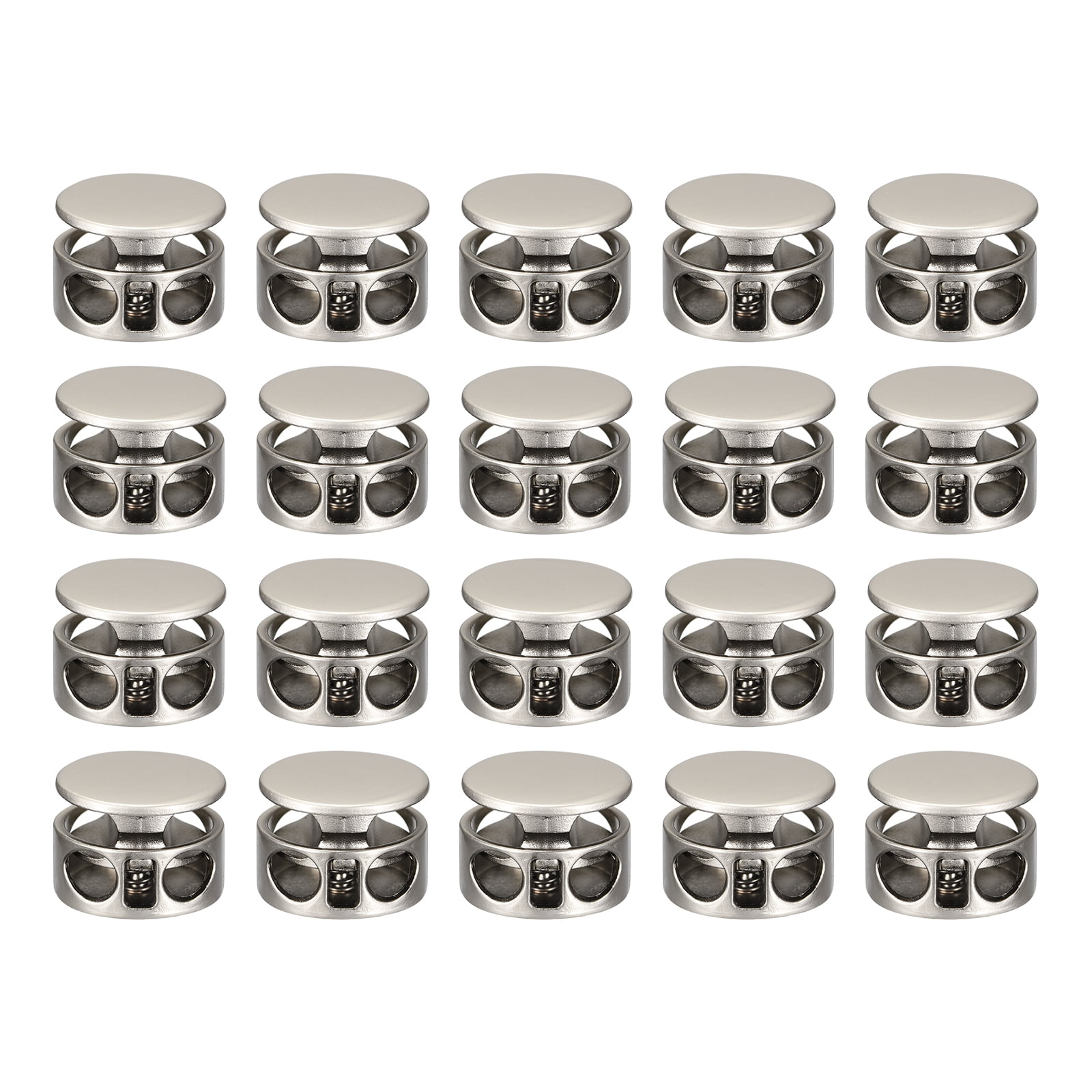 Drawstring Slider 24pcs Metal Cord Locks End Spring Toggle Stopper Slider for Drawstring ...