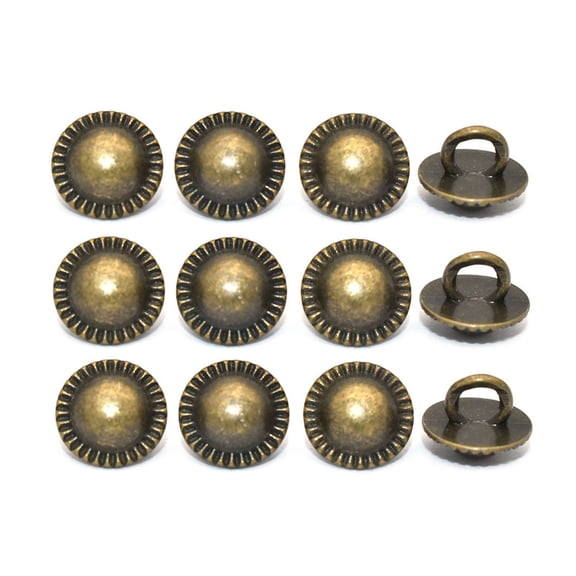 24pcs Metal Spherical Buttons for Vintage Clothing or Leather Wrap