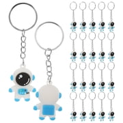 24pcs Mini Spaceman Keychains Astronaut Bag Pendants - Baby Shower Key Rings - Travel Luggage Charms for Birthday Return Gifts Wedding Party Favors